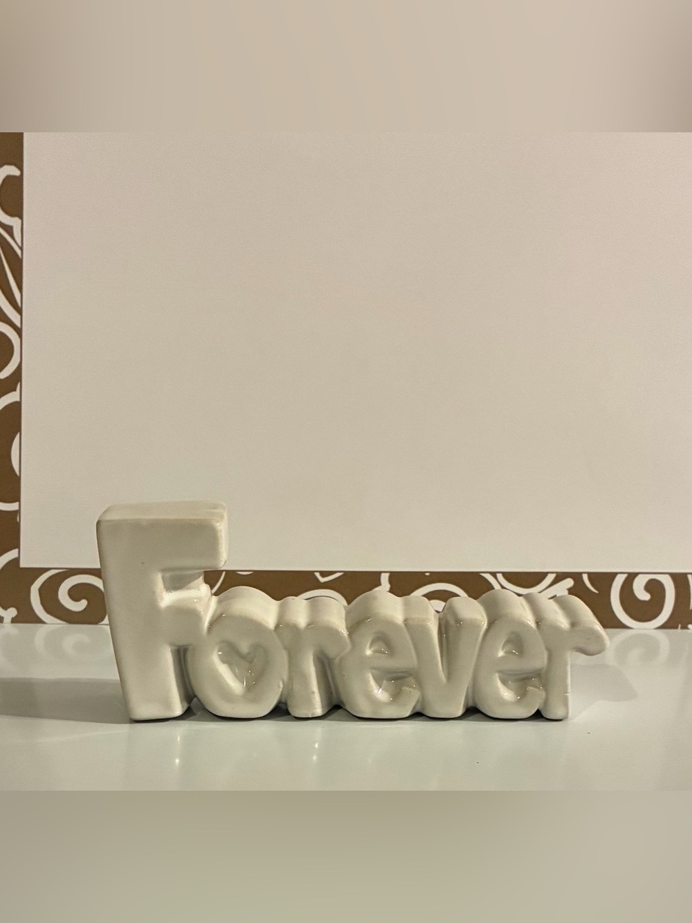 Forever Ceramic Decorative Accent - White